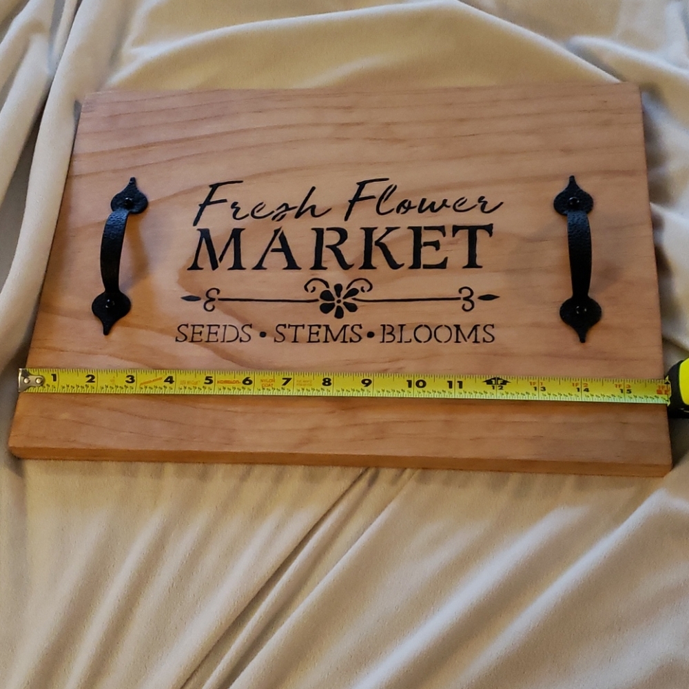 Handcrafted farmhouse style table tray - Picture 7 of 8